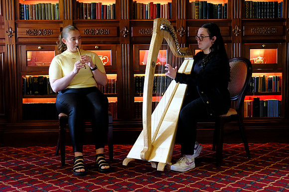 Leanne Hennessy and Aoife Guicken in Kilronan Castle